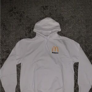Palace White Hoodie with Logo